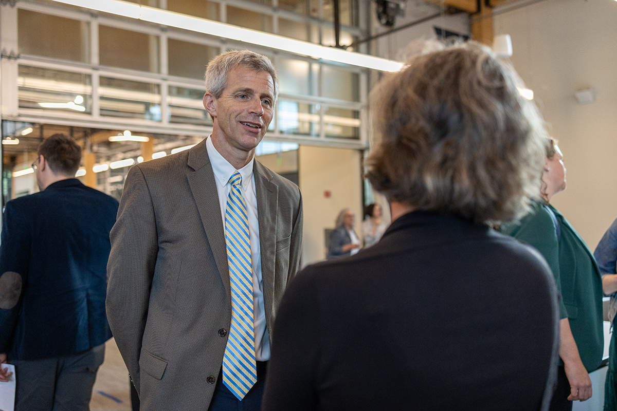 Tim Lieuwen, interim executive vice president for Research, during the 20th anniversary celebration.