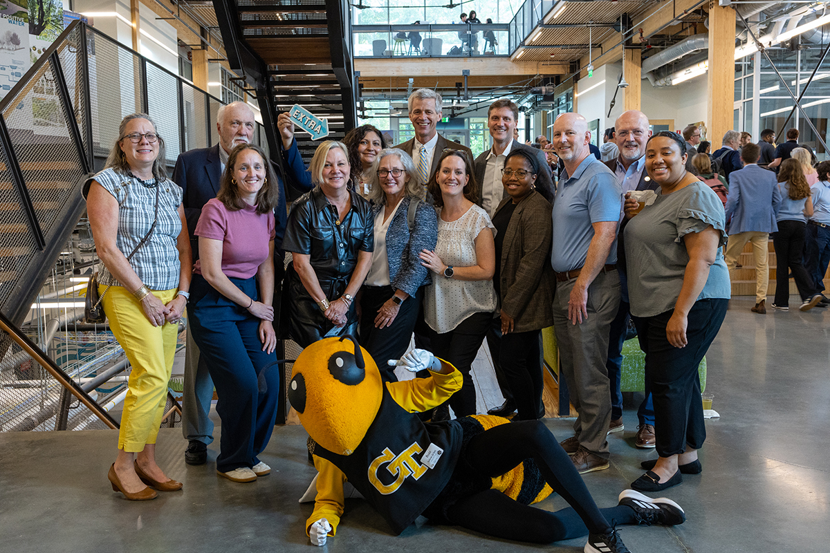 The SEI Team with Buzz, Georgia Tech’s Mascot