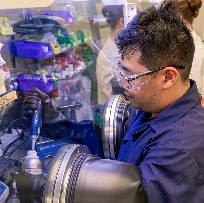 Georgia Tech Student Researcher in the Energy Storage lab 