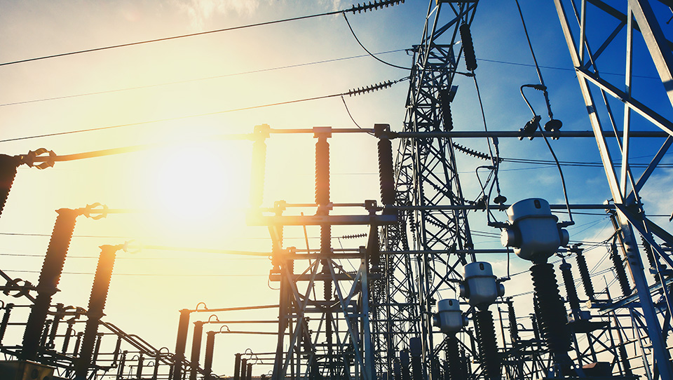 Stock image showing power grid system