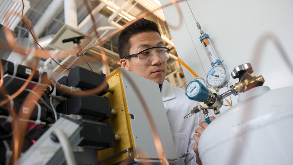 Georgia Tech Student conducting research