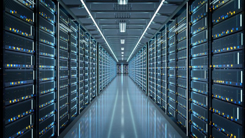 Server room in data center
